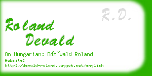 roland devald business card